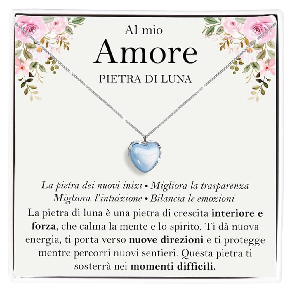 GAVU Collana Luna da Donna in Argento con Ciondolo con Zirconi , Collana Argento 925 Donna, Regalo Fidanzata Regalo Festa della Mamma