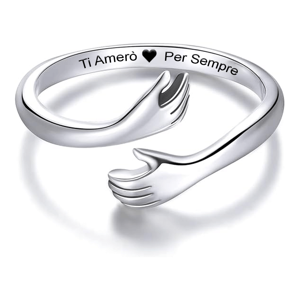 Anello Infinito 'Yours Forever' In Argento Sterling 925 | Placcato Rodio | Larghezza 2,15 Mm | Regalo Con Scatola Inclusa | Simbolo Amore Eterno - 4