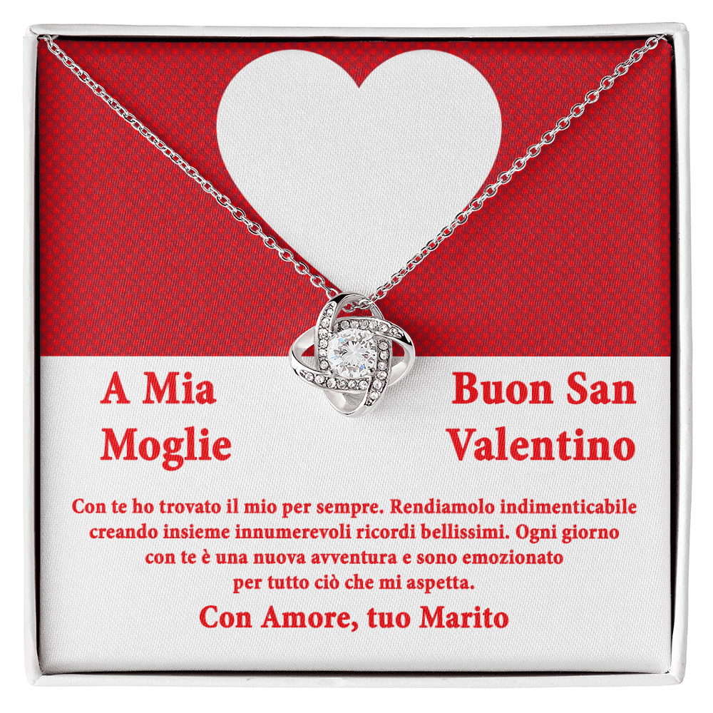 Collana Cuore Per La Mia Futura Moglie &ndash; Acciaio Con Zirconie &ndash; Regalo Fidanzata