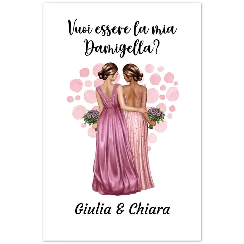 Poster in carta Premium - Sposa con Damigella