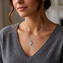 Collana Alla mia Madrina con Pietra di Zirconia Cubica Bianca