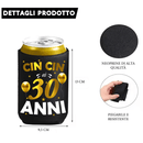 Raffredda Lattina Ecopelle Sintetica Nera Confezione da 10 - Buon 30 Compleanno