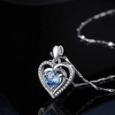 Collana A mia Figlia con Pietra Azzurra - Ti Voglio un Mondo di Bene.
