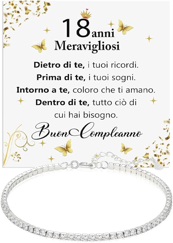 Bracciale Tennis Compleanno - 18 anni.