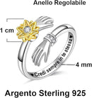Anello da Donna in Argento Sterling 925 - Credi in te stessa