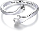 Anello da Donna in Argento Sterling 925 - Amiche per Sempre
