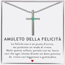 Collana Croce Multicolor - Amuleto della Felicità.