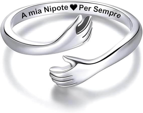 Anello da Donna in Argento Sterling 925 - A mia Nipote per Sempre