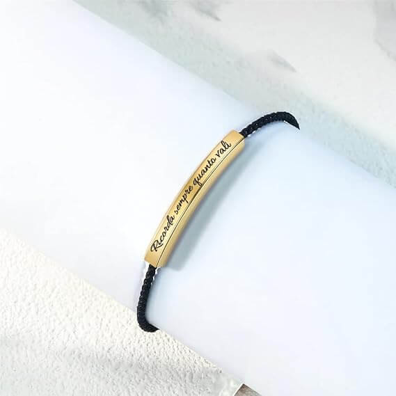 Bracciale Donna Acciaio Inox Lucidato - Ricorda sempre quanto vali