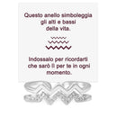 Anello Donna in Argento Sterling 925 - Alti e Bassi