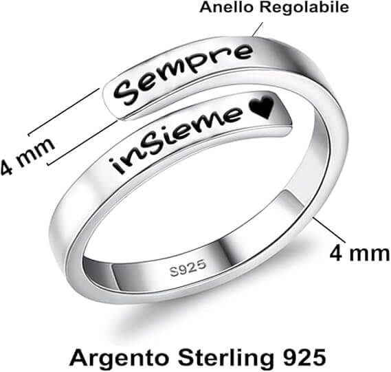 Anello da Donna in Argento Sterling 925 - Sempre Insieme