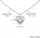 Collana A mia Sorella con Pietra di Zirconia Cubica Bianca