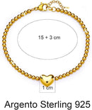 Bracciale Donna in Argento Sterling 925 - Con catena di cuori