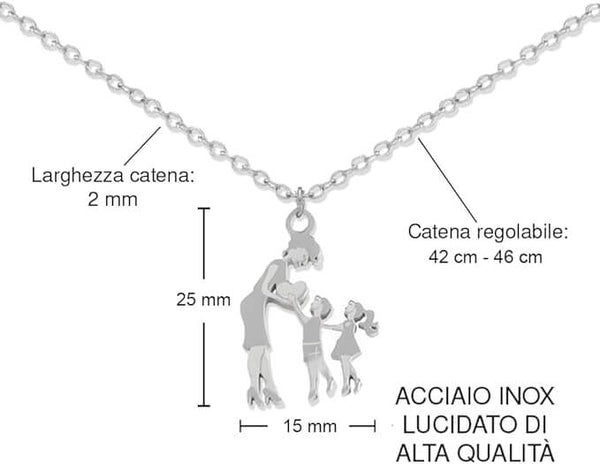 Lampioncino Erina, acciaio inox, 40 cm