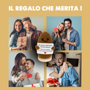 Peluche Crochet con Base in Legno - Patata Fortunata per Mia Moglie