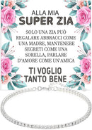 Bracciale Tennis in Argento Sterling 925 - Super Zia