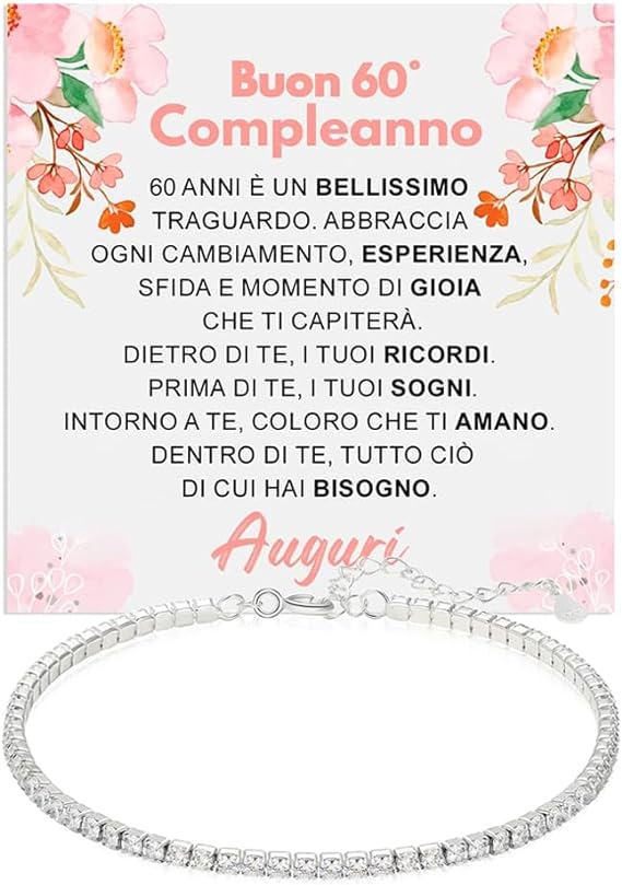 Bracciale Tennis Compleanno - 60 anni