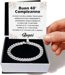 Bracciale Cubano Compleanno - 40 anni