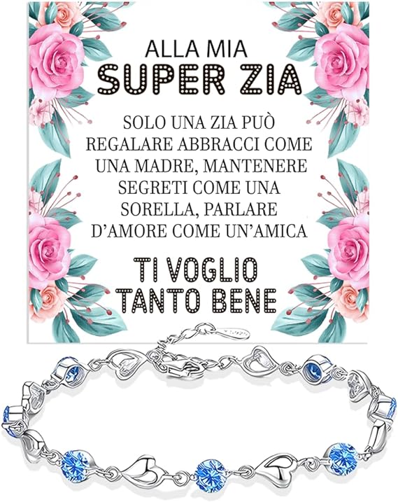 Bracciale Pietre Blu - Super Zia