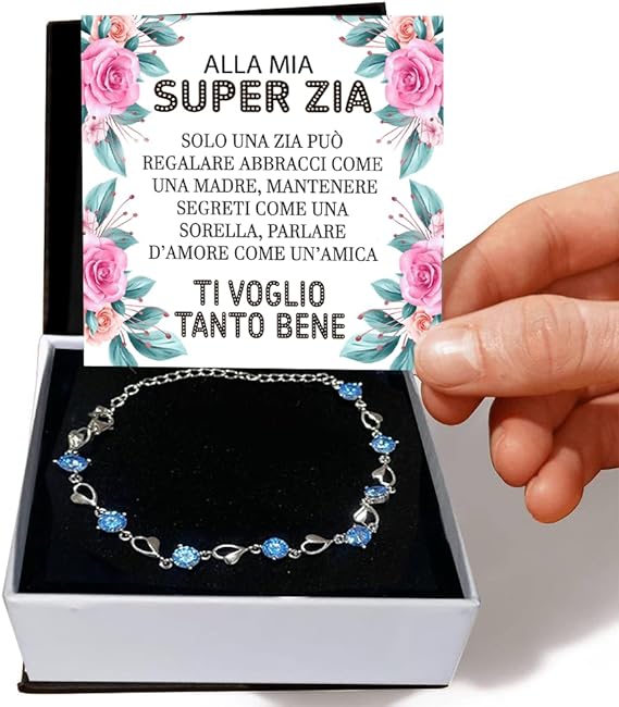 Bracciale Pietre Blu - Super Zia