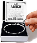 Bracciale Tennis Nero in Argento Sterling 925 - Caro Amico