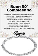 Bracciale Cubano Compleanno - 30 anni