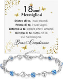 Bracciale Pietre Blu Compleanno - 18 anni.