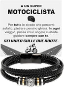 Bracciale Pelle Intrecciata - Motociclista
