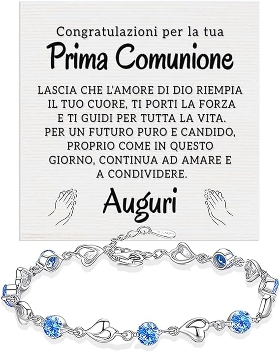 Bracciale Pietre Blu - Prima Comunione