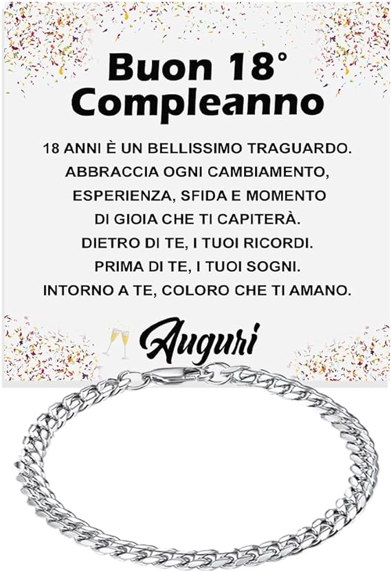 Bracciale Cubano Compleanno - 18 anni