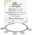 Bracciale Quadrifoglio Compleanno -  50 anni.