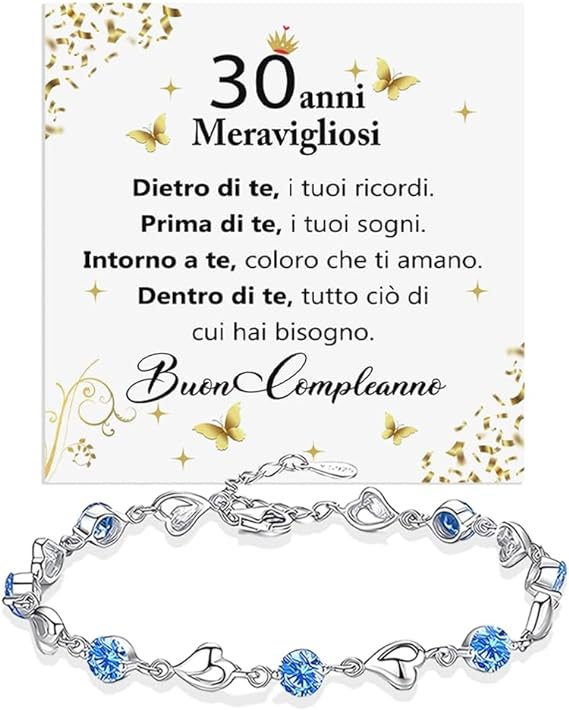 Bracciale Pietre Blu Compleanno - 30 anni.