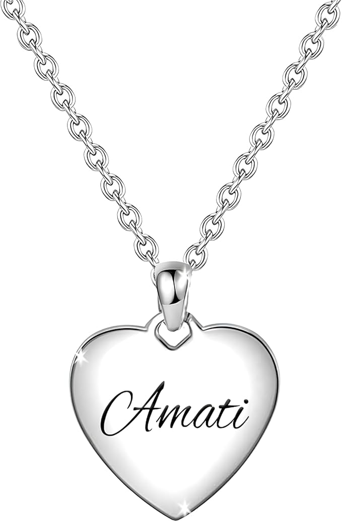 Collana da Donna con Incisione in Argento Sterling 925 - Amati