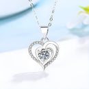 Collana A mia Sorella con Pietra di Zirconia Cubica Bianca