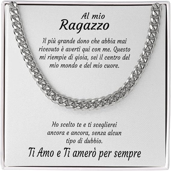 Collana da Uomo - Al Mio Ragazzo Ti amerò per Sempre.