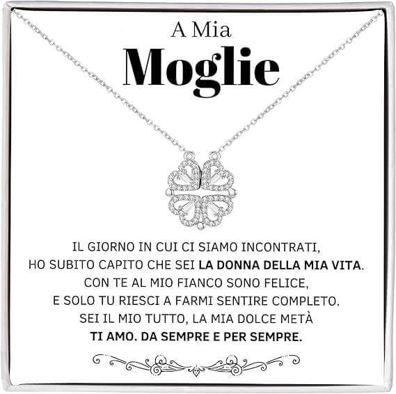 Collana Quadrifoglio - A mia Moglie.