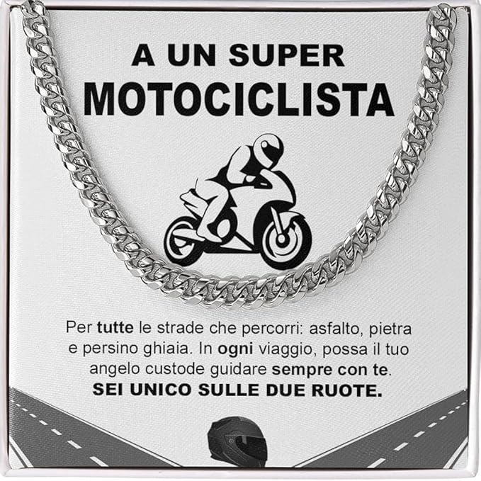 Collana da Uomo Argento - Motociclista