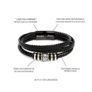 Bracciale Pelle Intrecciata - Pinguino