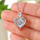 Collana A mia Sorella con Pietra di Zirconia Cubica Bianca