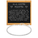 Bracciale Tennis in Argento Sterling 925 - Alla nostra Maestra