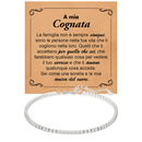 Bracciale Tennis in Argento Sterling 925 - A mia Cognata