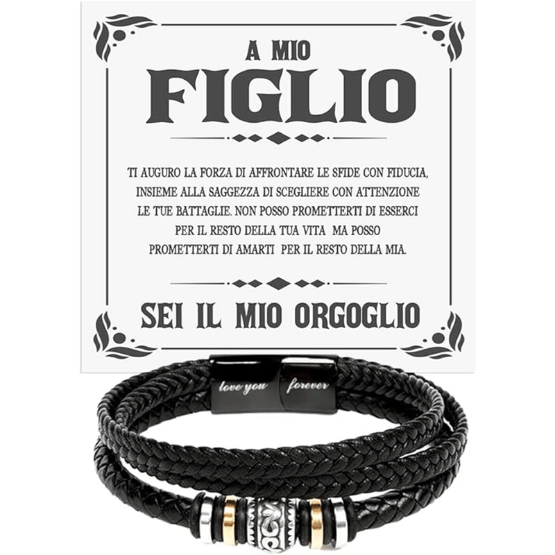 MILAKOO Bracciale da Uomo Nero in Pelle PU Multistrato Intrecciato Con Albero Della Vita Con Chiusura Magnetica Regalo per Papà Figlio MILAKOO Bracciale da Uomo Nero in Pelle PU Multistrato Intrecciato Con Albero Della Vita Con Chiusura Magnetica Regalo per Papà Figlio