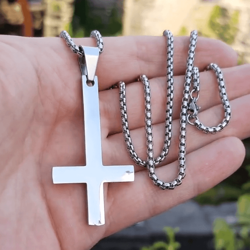 Collana Croce al Rovescio - Al mio Ragazzo, dal tuo Amore.