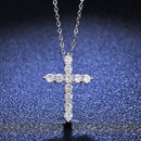 Collana Croce Donna - Argento sterling 925 - Messaggio di FEDE