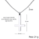 Collana Croce al Rovescio - Al mio Ragazzo, dal tuo Amore.