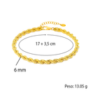 Bracciale A Mio Figlio - Corda Oro