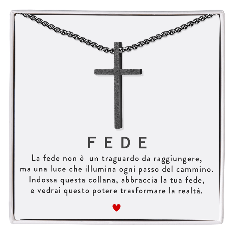 Collana Croce Nera - Fede.