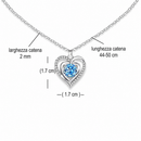 Collana A mia Figlia con Pietra Azzurra - Ti Voglio un Mondo di Bene.