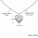 Collana A mia Mamma con Pietra Bianca - La Donna Migliore.