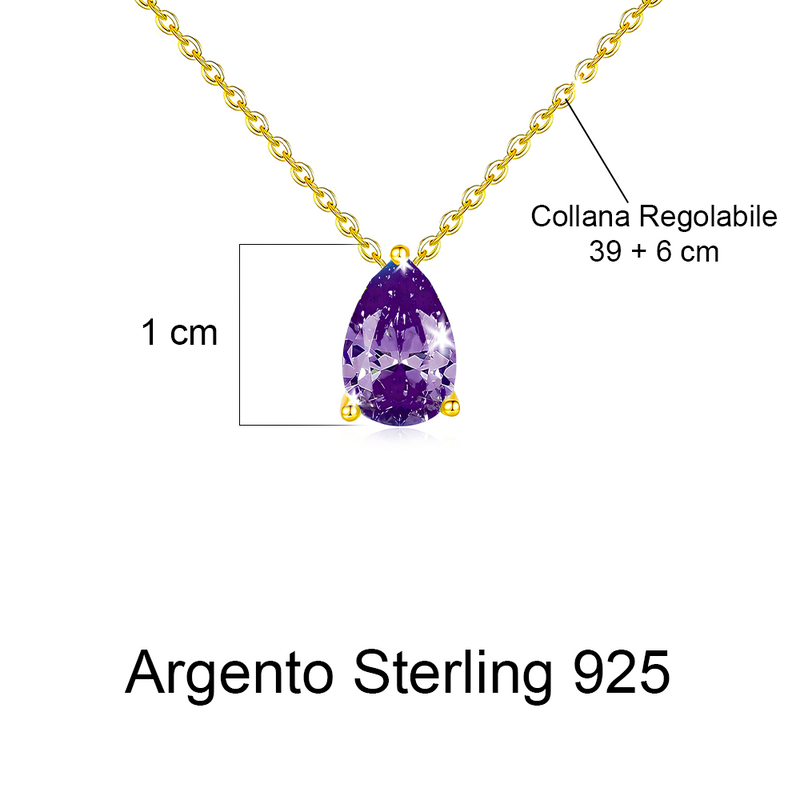 Collana Argento Sterling 925 - Pietra Ametista